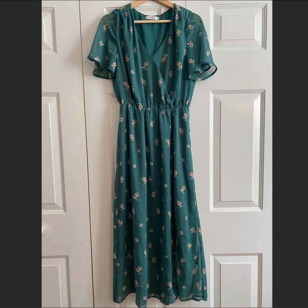 Farrow midi floral dress